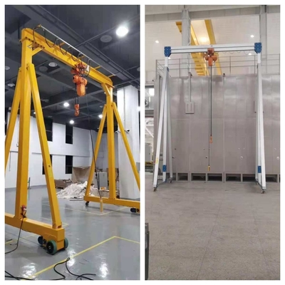 移動式アルミ合金はチェーン起重機3T 5Tが付いている電気携帯用ガントリー クレーンを使用した