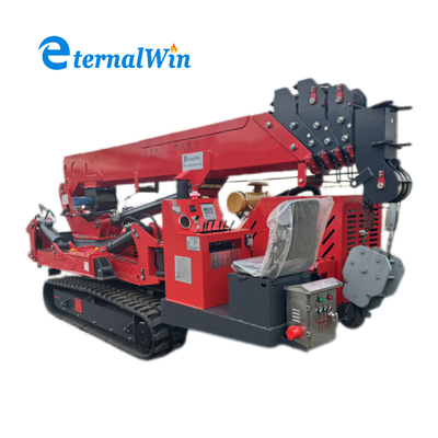 鉄製ミニスパイダークレーン 持ち上げ容量12トン 望遠鏡式ブーム 電動/ディーゼルパワー