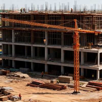 住宅用 10t 自動起立するタワークレーン