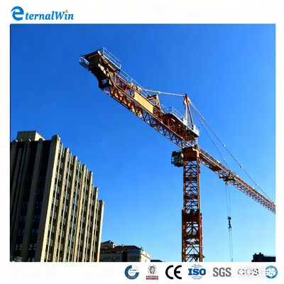 低コストで高層ビル建設のための安全機能を持つフラットトップタワークレーン